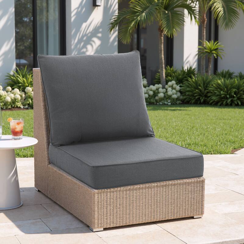 24"x23" Deep Seat Sunbrella Thick Cushion For Outdoor Club Chair,Rocking Chair