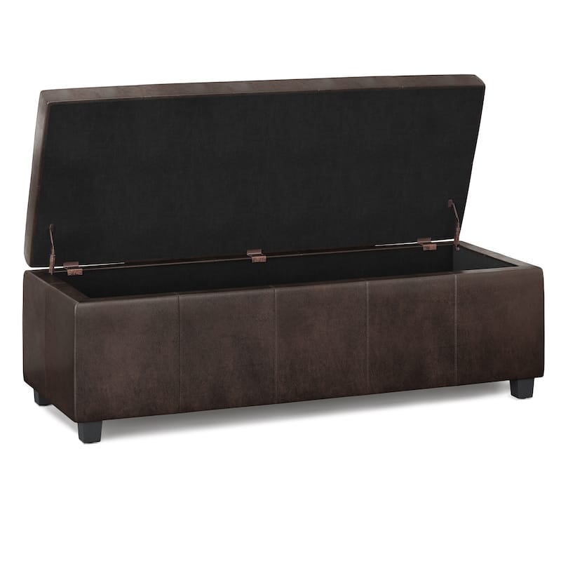 WYNDENHALL Cambridge 48 inch Wide Contemporary Rectangle Storage Ottoman