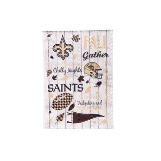 New Orleans Saints Holiday Snow Garden Flag - Double Sided Winter Banner, 12.5x18 Inches - View #3