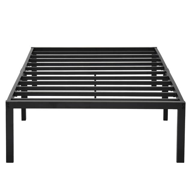 Sleeplanner 14 Inch Platform Easy Assembly Steel Bed Frame with upgraded Frame Construction Twin Size