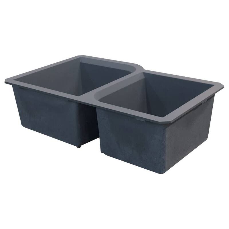 Transolid K-RUDO3120 Radius 31-3/4" Undermount Double Basin Granite