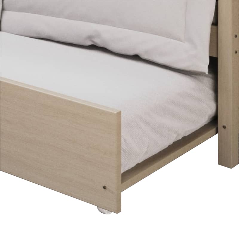 CraftPorch Mid-Century Modern Wooden Twin Size Daybed With Trundle
