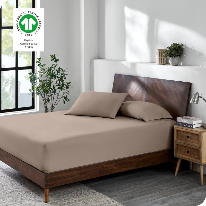 Bare Home Organic Cotton Jersey Fitted Sheet