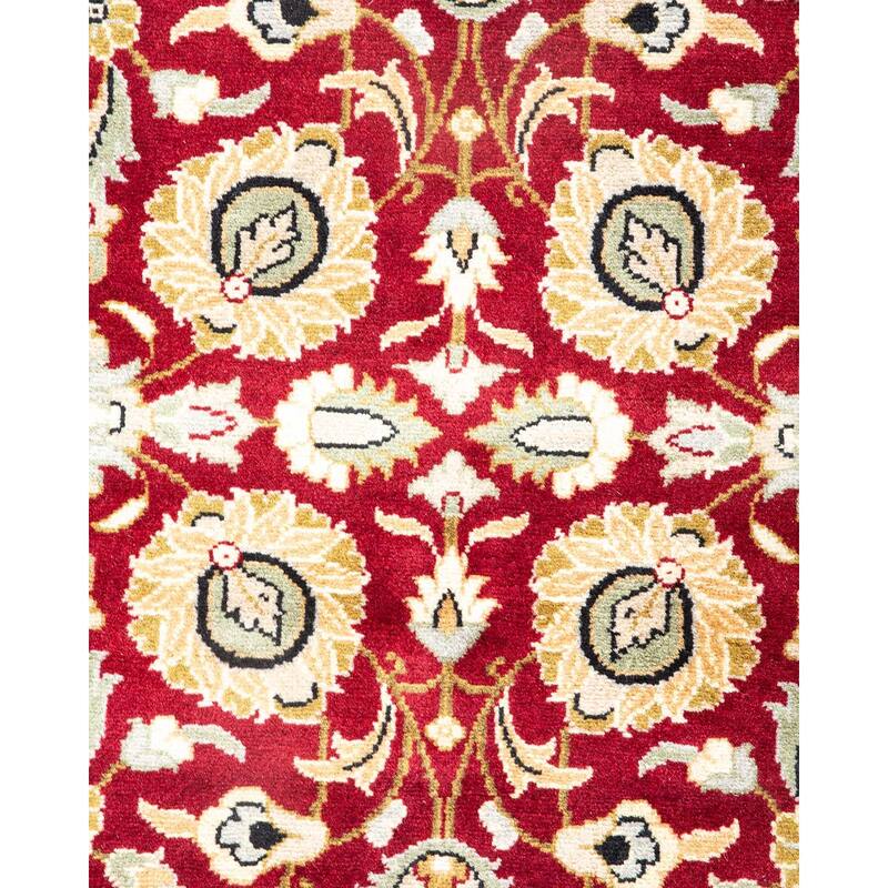 Overton Hand Knotted Wool Vintage Inspired Traditional Mogul Red Area Rug - 3 x 5