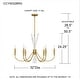 preview thumbnail 9 of 7, Cecily 6-Light Brushed Gold Chandelier