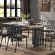 preview thumbnail 2 of 3, Rectangle Dining Table in Antique Oak and Black - Antique Oak & Black