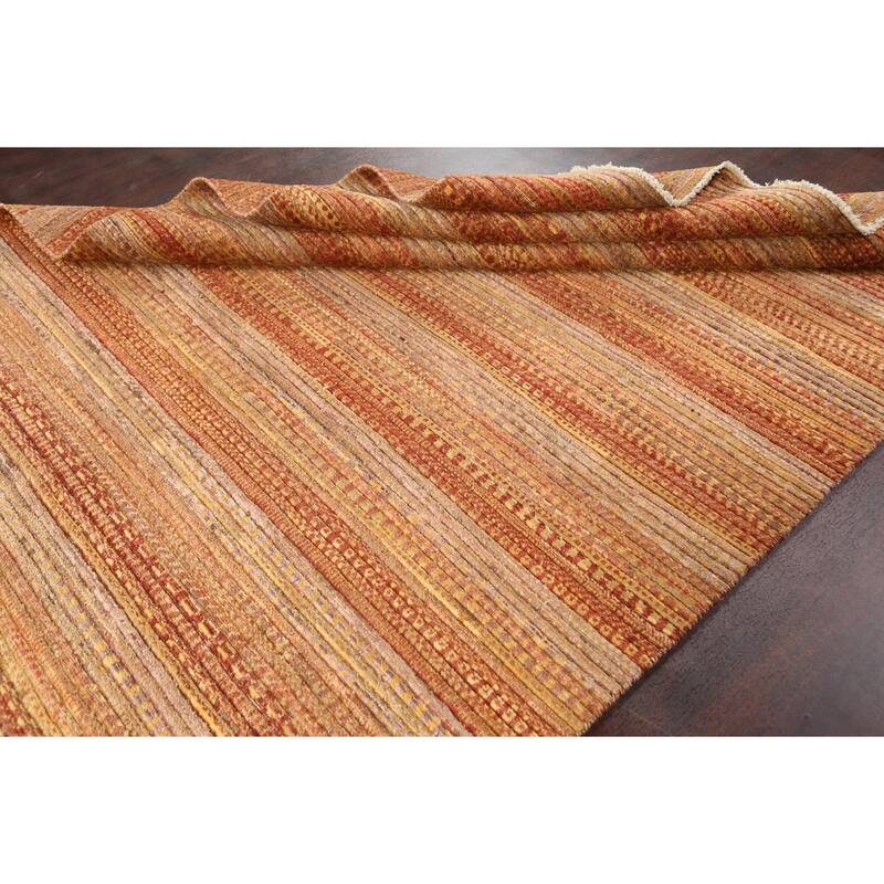 Striped Gabbeh Kashkoli Oriental Wool Area Rug Handmade Bedroom Carpet - 6'0" x 8'10"
