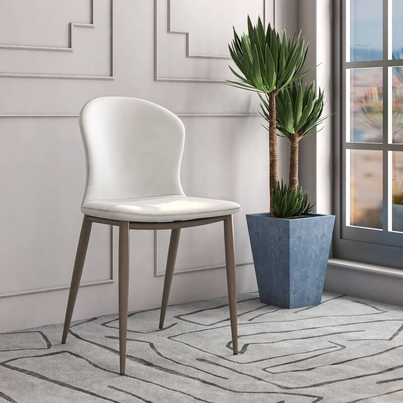 Mosaic Modern Upholstered in Fabric Dining Chair With Metal Legs Set of 4