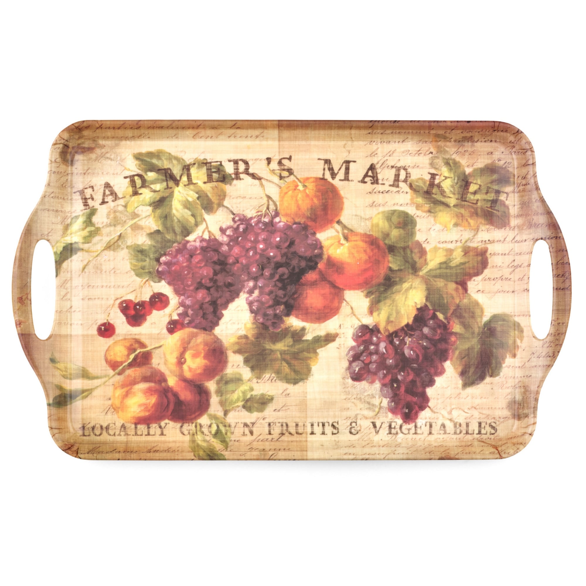 Pimpernel Abundant Fall Large Melamine Handled Tray - 19.25