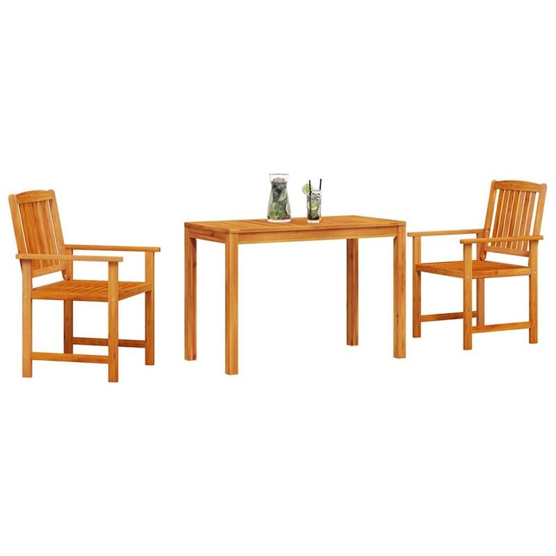 vidaXL Garden Dining Set 3 pcs Brown Solid Acacia wood - 43.3 x 21.7 x 29.5