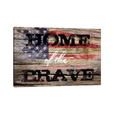 iCanvas "Home Of The Brave" by Victoria Brown Canvas Print