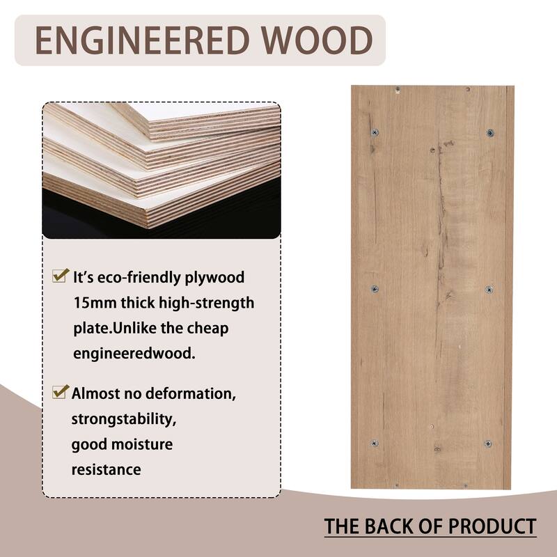 Compact Bathroom Vanity with Sink, Oval Single Ceramic Sink Bathroom Cabinet for Small Bathroom