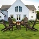 preview thumbnail 51 of 55, Patio HDPS Adirondack Chair Plastic Weather Resistant Outdoor Chairs Set of 4 - 30 in.W x 35 in.D x 36.5 in.H