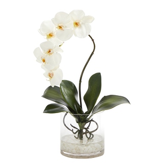arrangement orchid phalaenopsis artificial vase glass