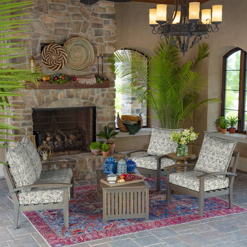 ARDEN Outdoor Foam Deep Seat Cushion Set, 24 in x 24 in