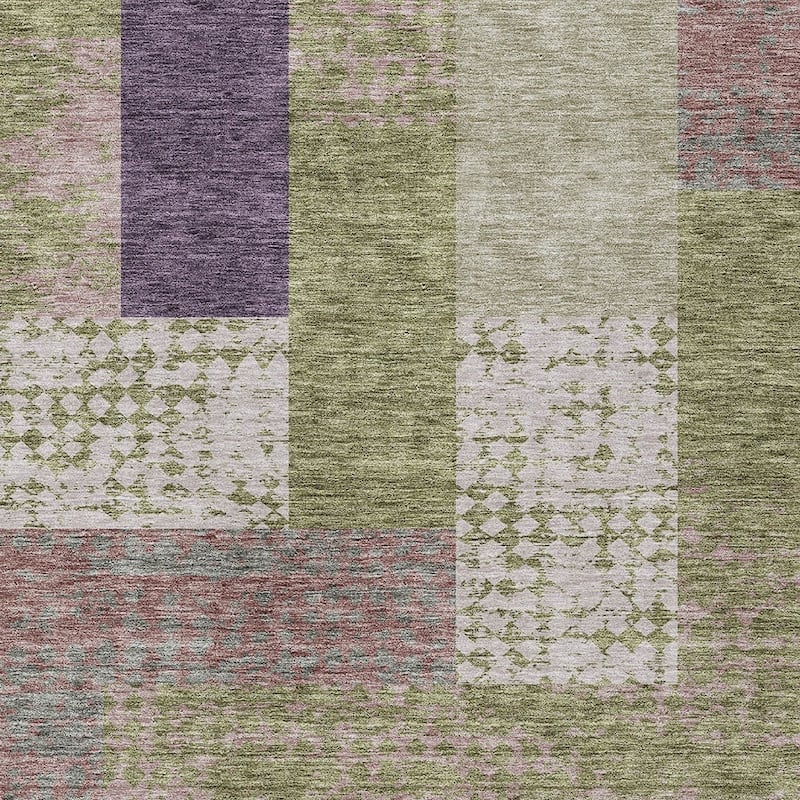 HomeRoots Geometric Transitional Rectangle Outdoor Rug