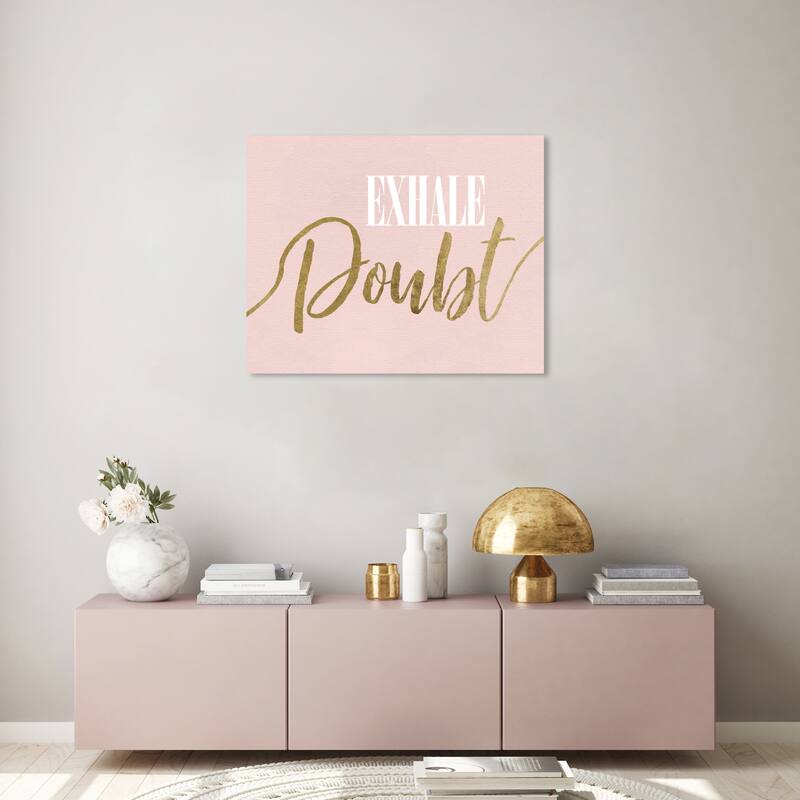 Oliver Gal 'Exhale Doubt' Typography and Quotes Wall Art Canvas Print ...