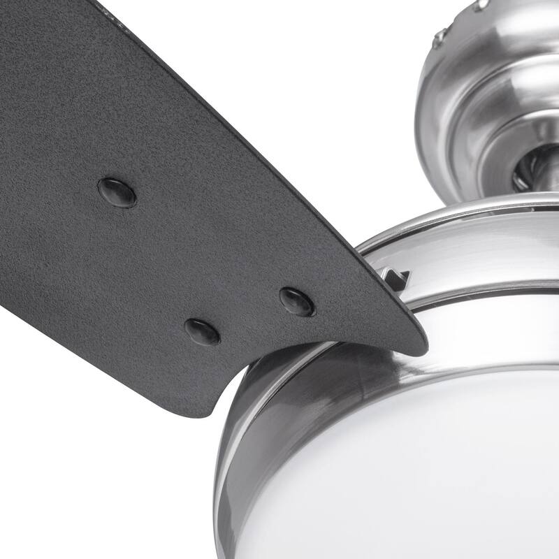 52" Honeywell Neyo Brushed Nickel Contemporary Indoor LED Ceiling Fan with Light, Remote Control