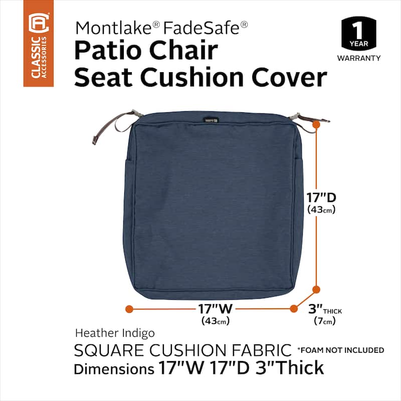 Classic Accessories Montlake Water-resistant Seat Cushion Slip Cover
