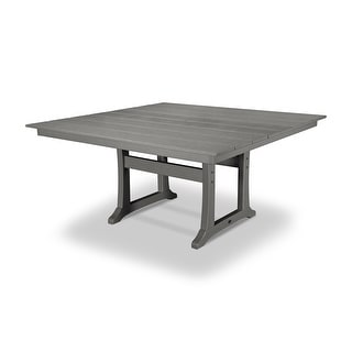Polywood Polywood Farmhouse 59 Dining Table Slate Grey From Overstock Com Daily Mail