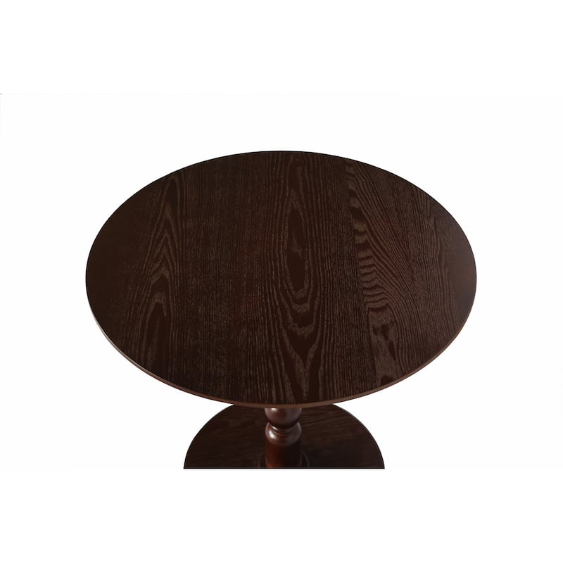 23''Accent Round Table,Round Side Table, Small Table for Small Spaces,Modern Accent Nightstand with Solid Wood Leg