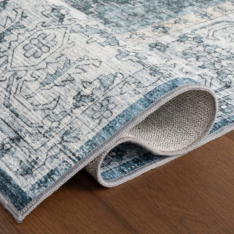 Nuloom Prairie Medallion SplashGuard Machine Washable Area Rug
