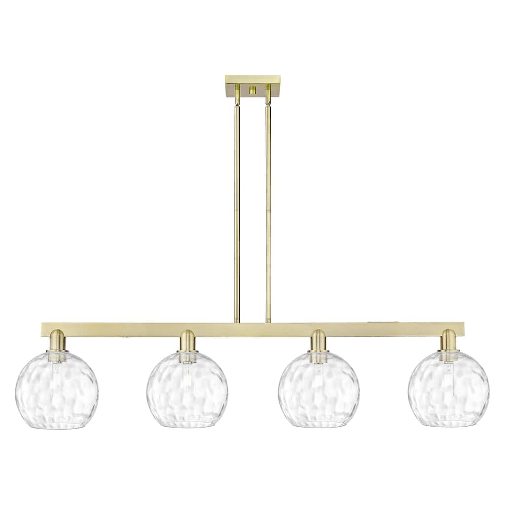 Innovations Lighting Endless Possibilities Arcadia - Athens Water Glass - 4 Light 51" Stem Hung Island Light