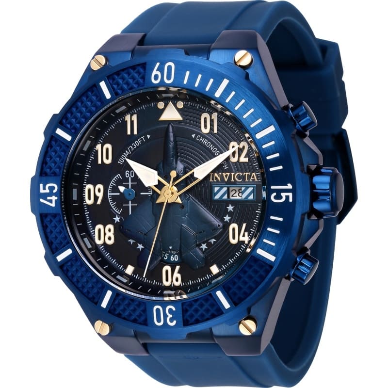 Invicta Men's 39893 Aviator Quartz Multifunction Blue Dial Watch