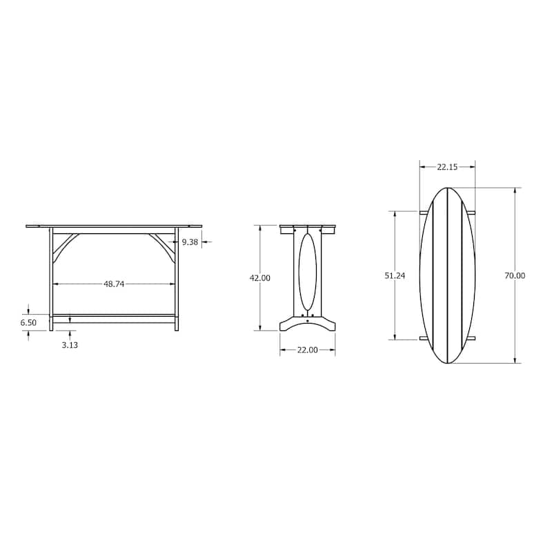 Shoreline Surfboard 3-Piece Bar Height Balcony Set