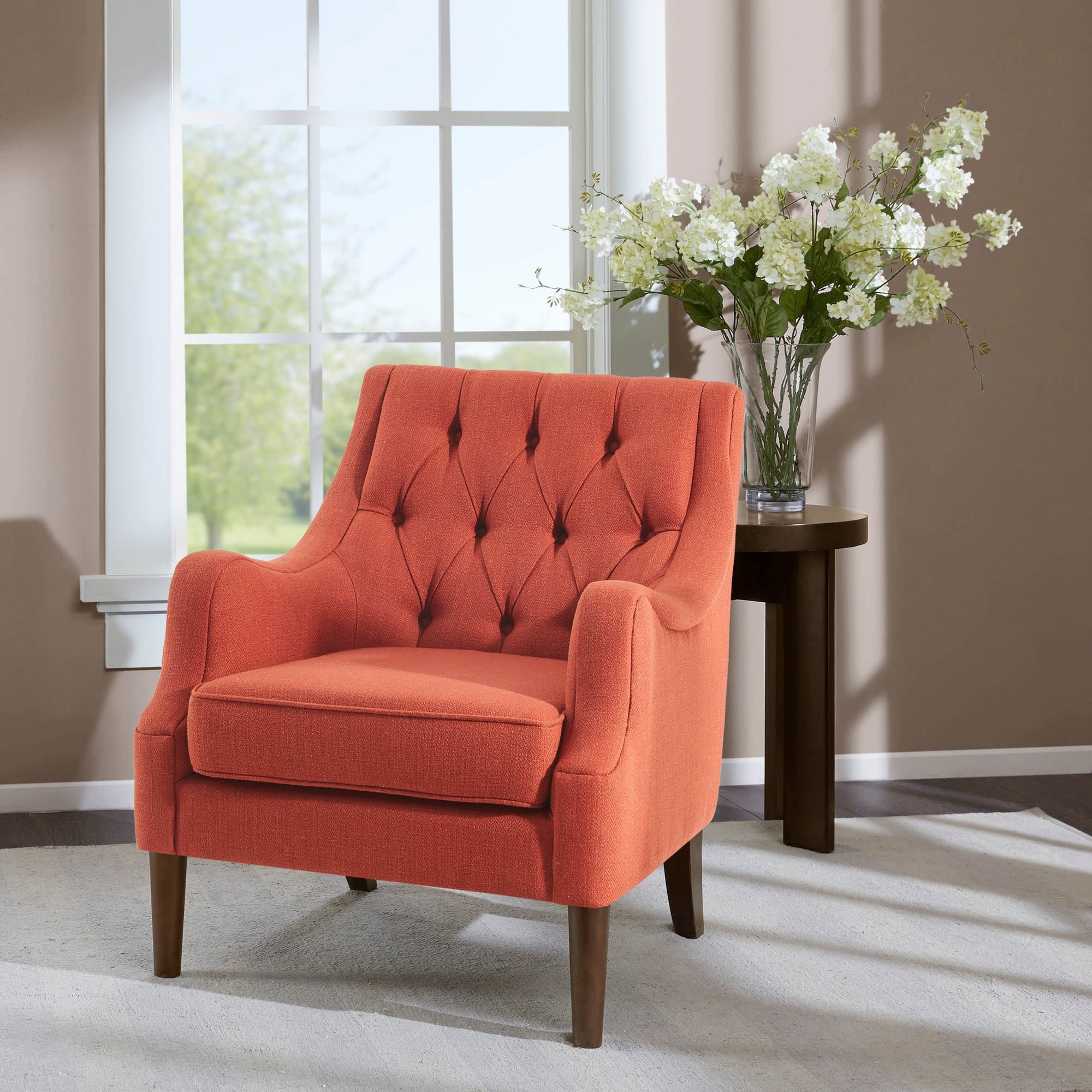 Madison Park Qwen Button Tufted Accent Chair