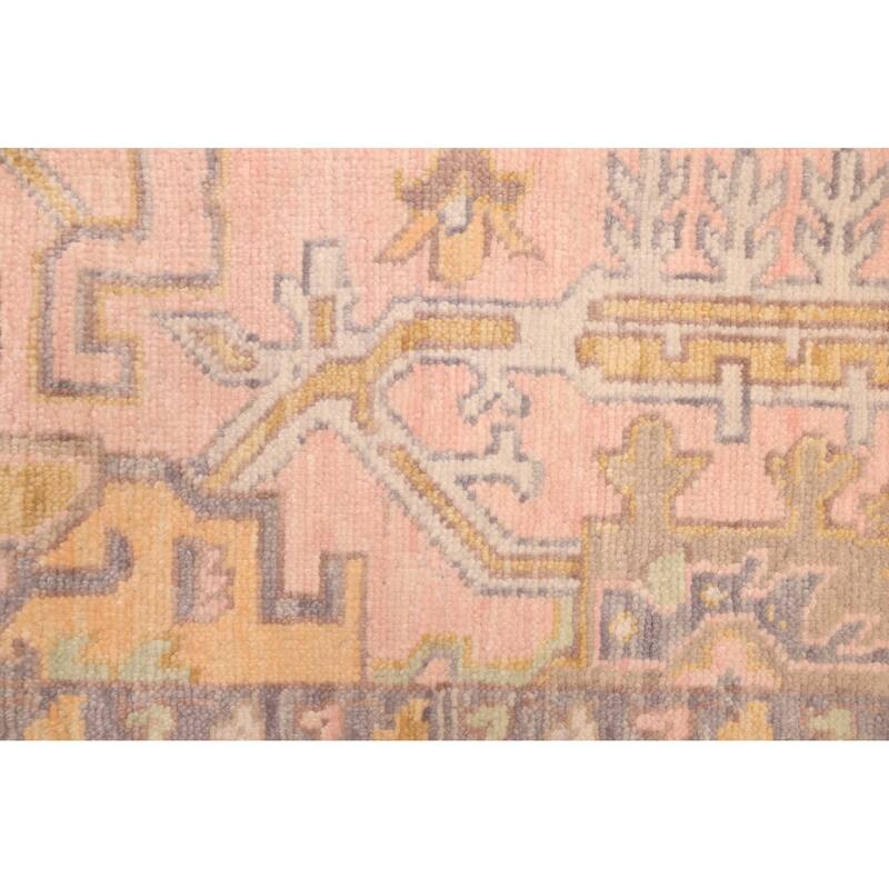 ECARPETGALLERY Hand-knotted Modern Oushak Pink Wool Rug - 10'3 x 13'9