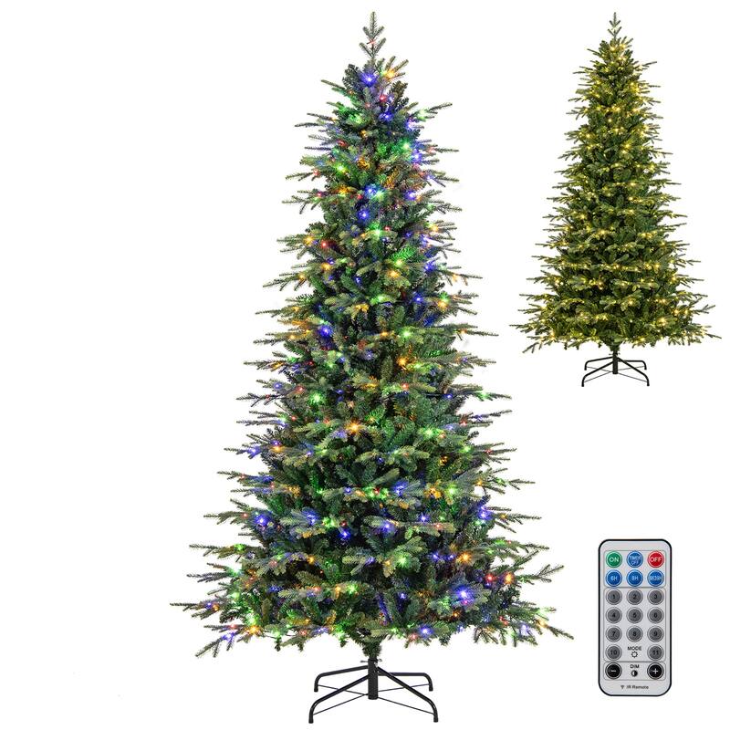 Gymax 6/7.5/9 FT Christmas Tree w/714/1162/1770 Branch Tips