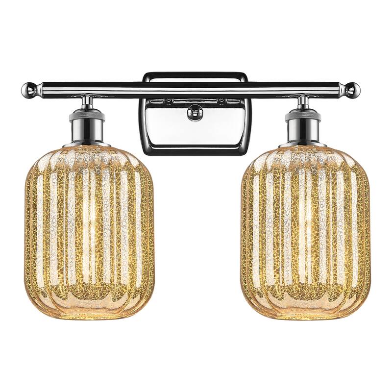 Innovations Lighting Endless Possibilities Ballston - Preston - 2 Light 17" Jar Shade Bath Vanity Light - Mercury/Polished Chrome