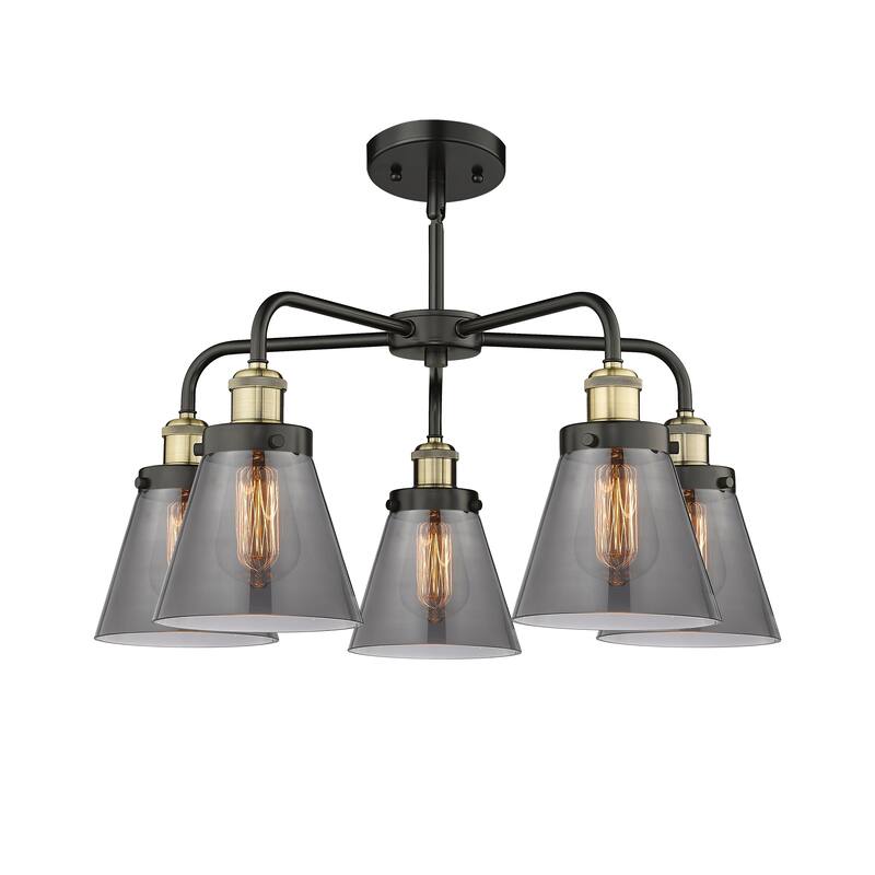 Innovations Lighting Cone - 5 Light 24" Stem Hung Chandelier