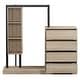 preview thumbnail 31 of 33, Modern Wardrobe Closet with Drawers Shelves and Cabinets Storage Organizer - 55.30"L