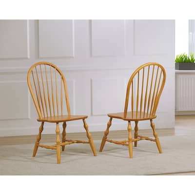Retro Spindleback Dining Chair - Oak Finish, Fully Assembled, Timeless Design, Heavy Duty Support