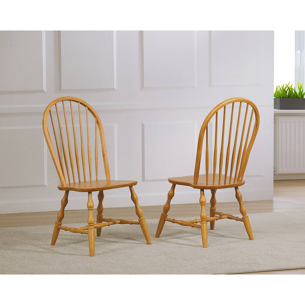 Retro Spindleback Dining Chair - Oak Finish, Fully Assembled, Timeless Design, Heavy Duty Support