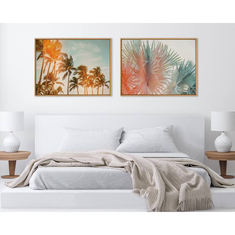 Kate and Laurel Sylvie Red Hot Summer Framed Canvas by Alicia Bock