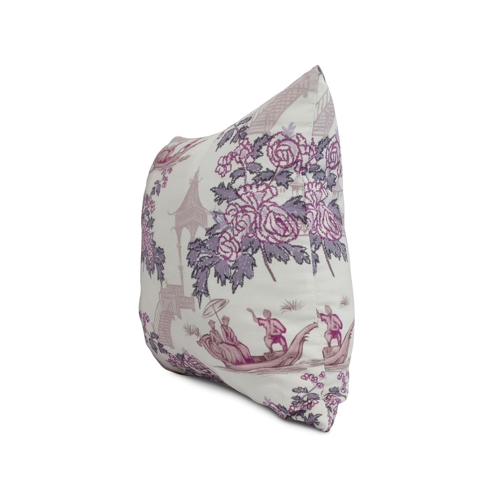 20 x 20 inch China Old Floral Print Pillow