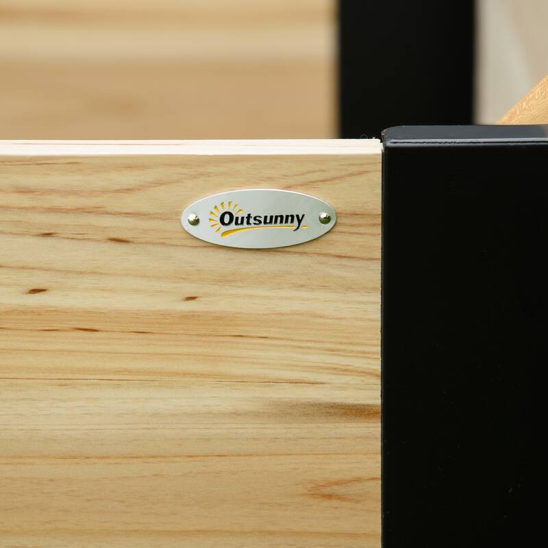 Outsunny 31.5" x 31.5" Raised Garden Bed with Metal Corner Bracket, No Installation Tools Required Planter Box for Growing