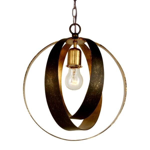 slide 2 of 5, Luna 1 Light Bronze & Gold Sphere Mini Chandelier - 12'' W x 13.75'' H