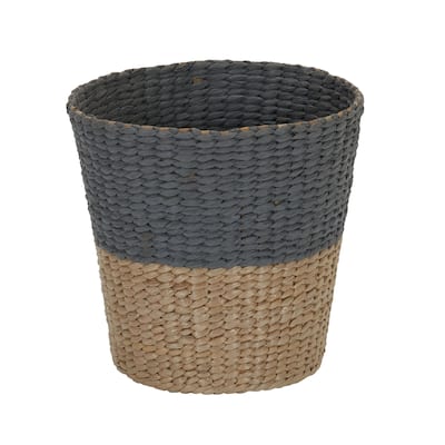 Household Essentials Cattail and Paper Two Tone Waste Basket - Color Block