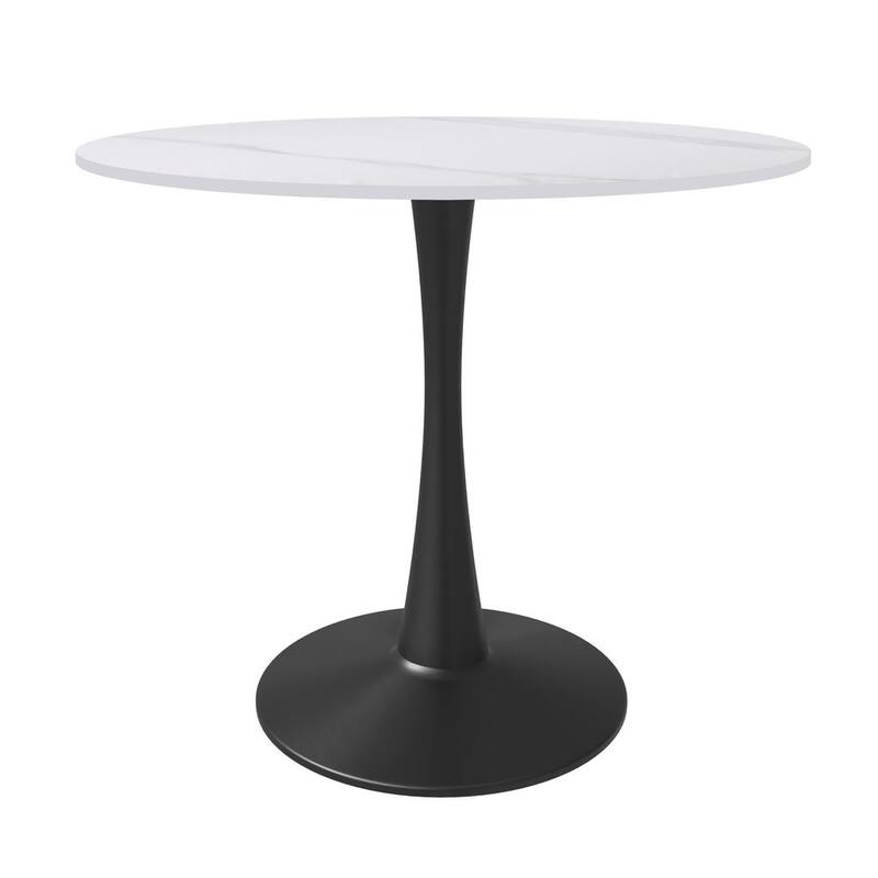 LeisureMod Round Dining Table 31" Sintered Stone Tabletop