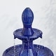 preview thumbnail 9 of 19, Glitzhome 45.25"H Oversized Cobalt Blue Turquoise 3-Tier Ceramic Lighted Outdoor Fountain
