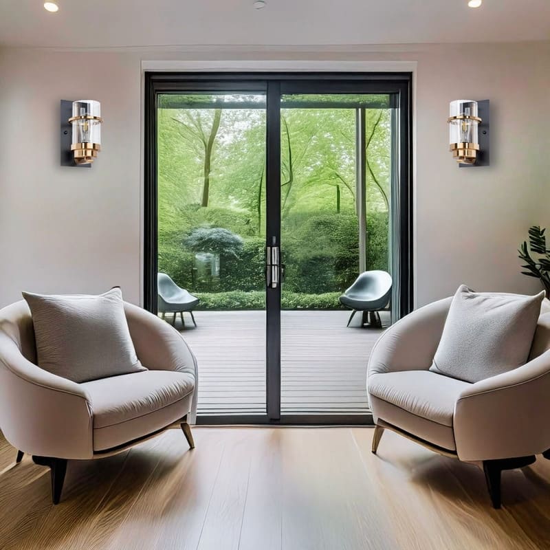 Vanity bathroom sconces gold wall sconces glass, metal wall lighting