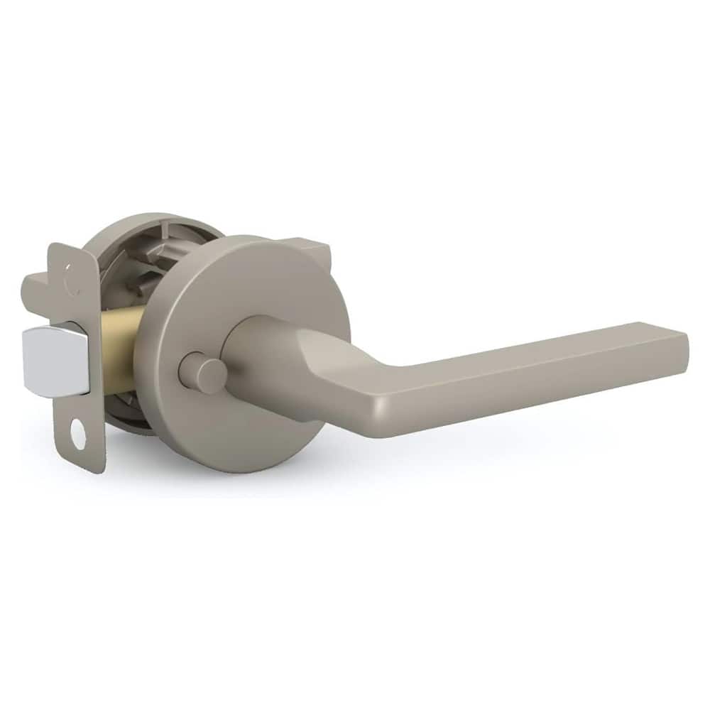 Mega Handles RALPH Round Privacy Lever Door Handle for Hallway, Closet & Bathroom – Stainless Steel Reversible Keyless Door Lock