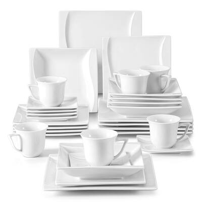 MALACASA Carina 30-Piece Porcelain Dinnerware Set (Service for 6)