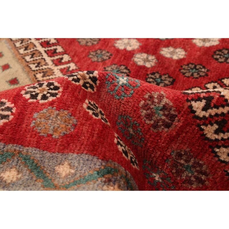 ECARPETGALLERY Hand-knotted Melis Vintage Red Wool Rug - 4'10 x 9'5