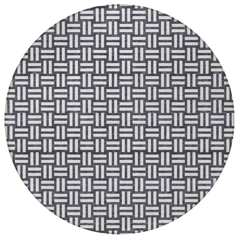 HomeRoots Geometric Transitional Rectangle Outdoor Rug