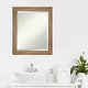 preview thumbnail 20 of 35, Beveled Wood Bathroom Wall Mirror - Owl Brown Narrow Frame